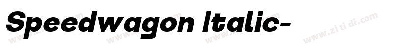 Speedwagon Italic字体转换 Speedwagon Italic字体转换